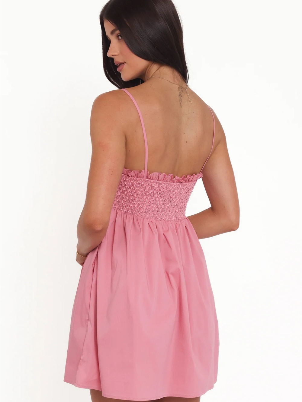 Petal & Pup Josie Pink Mini Dress Smocked, Strapless - Picture 2 of 5